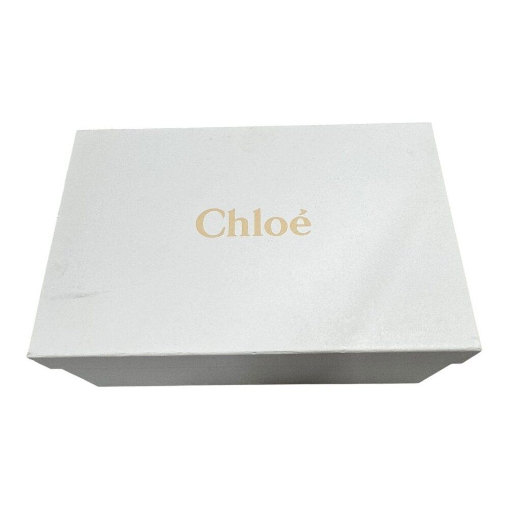 Chloé White Gold Shoe Storage Box 13x9x5 Authentic Replacement Gift Set Empty